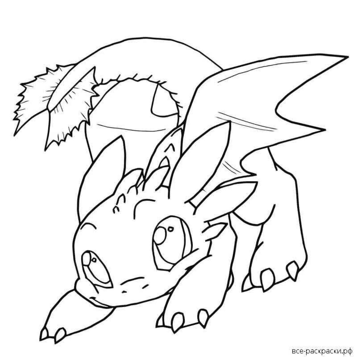 Generous night fury coloring page