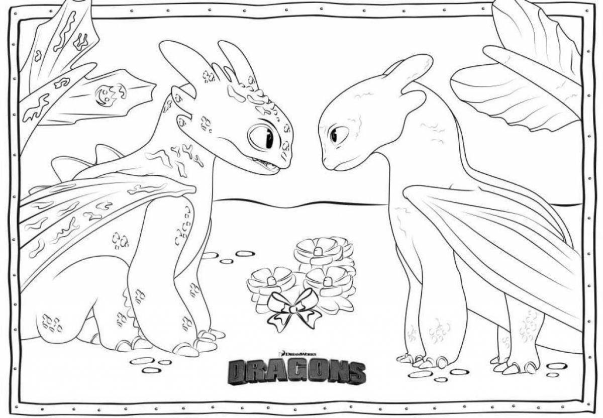 Deluxe Night Fury coloring page