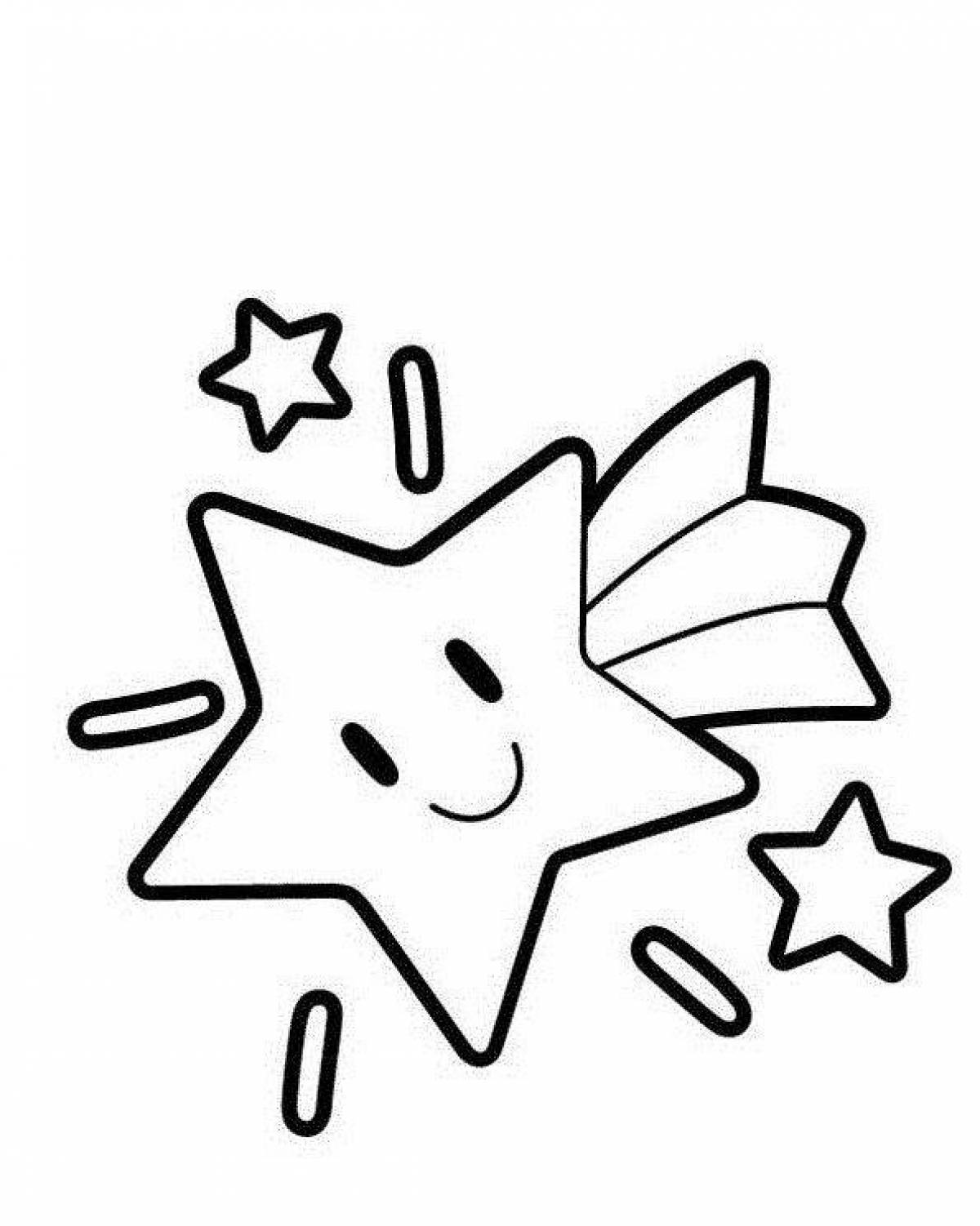 Coloring twinkling star for kids