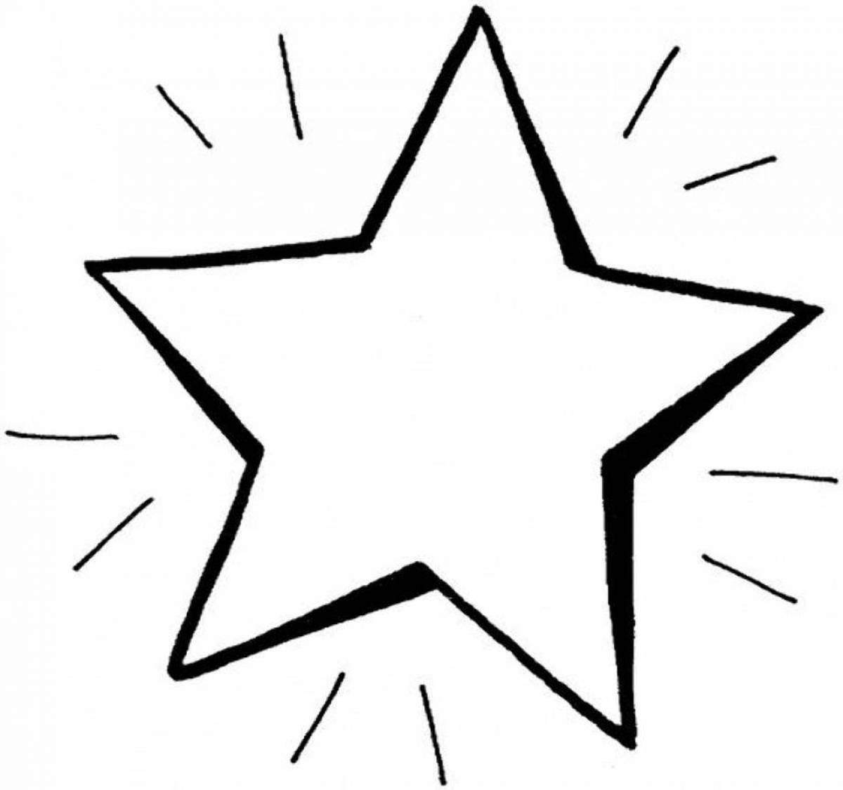 Coloring book dazzling star for kids