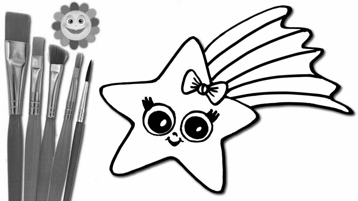 Adorable star coloring book for kids
