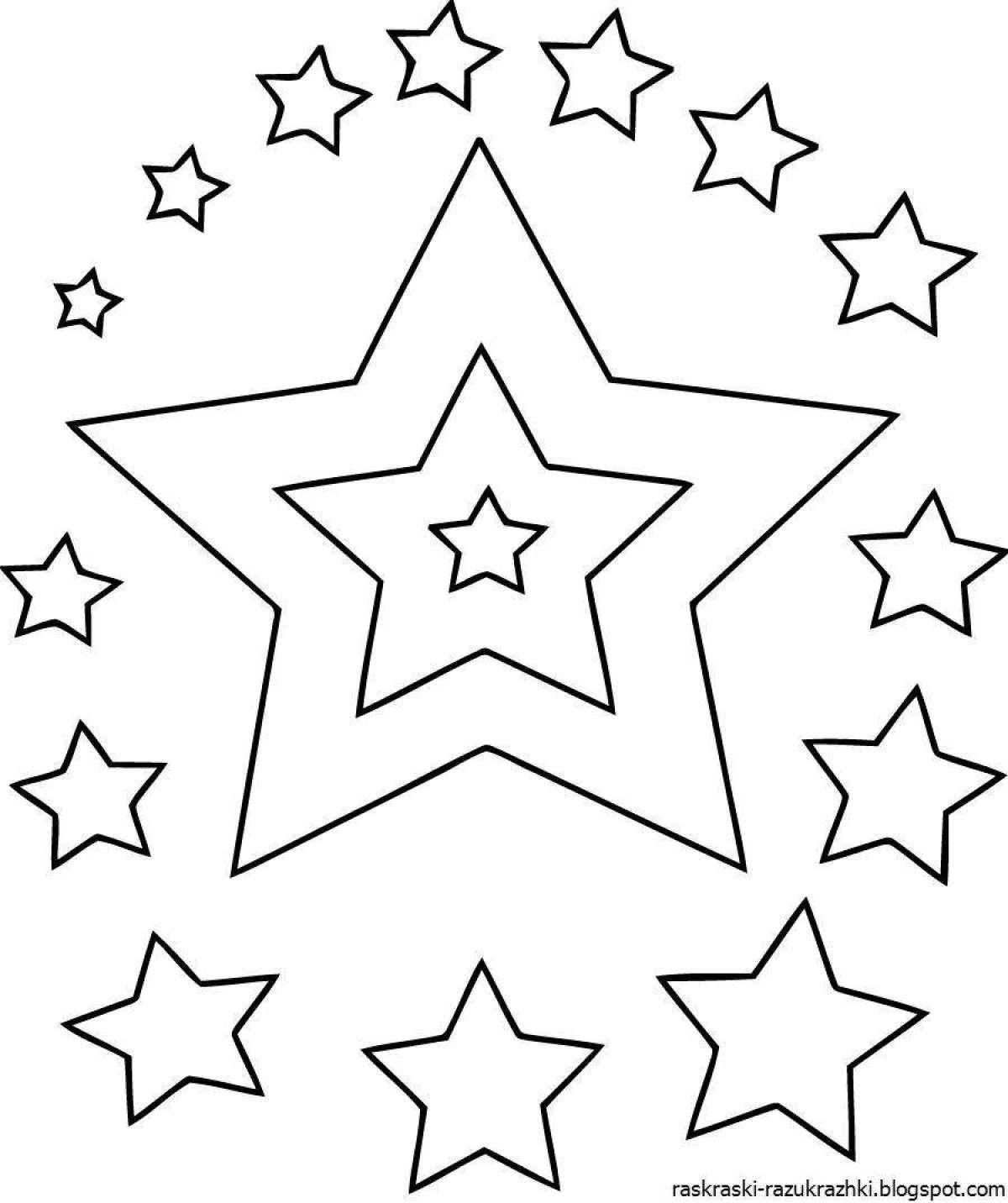 Magic star coloring book for kids