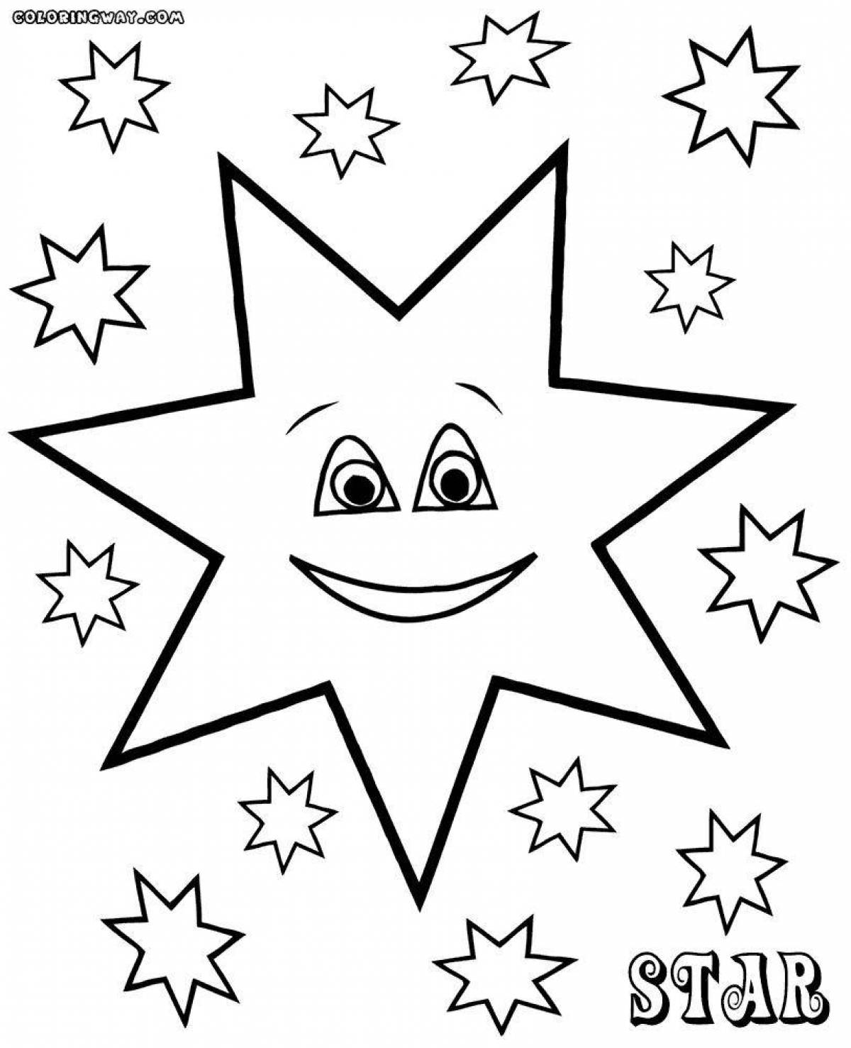 Звезда раскраска для дошкольников
