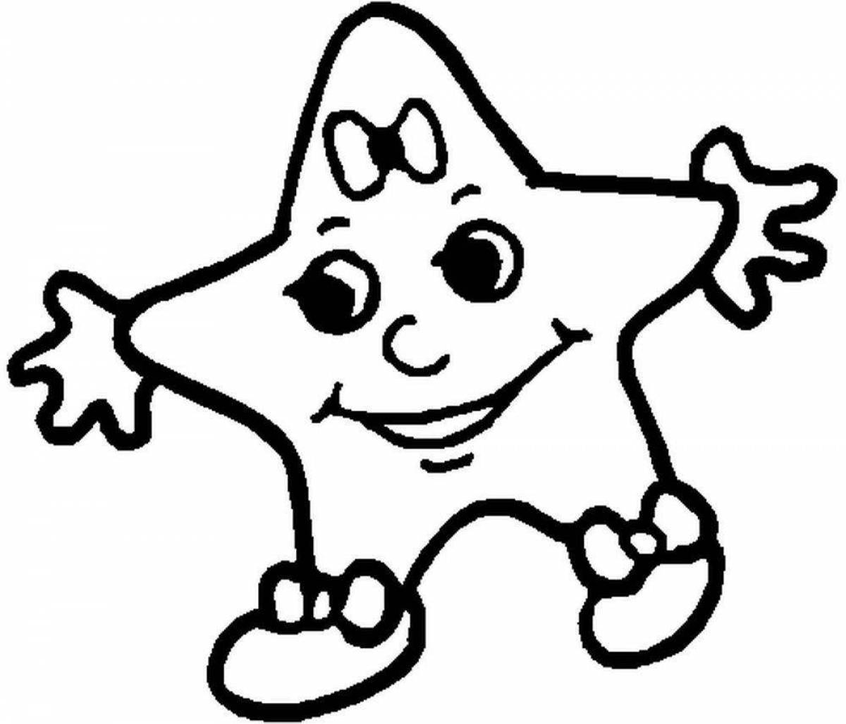Gorgeous star coloring page for kids