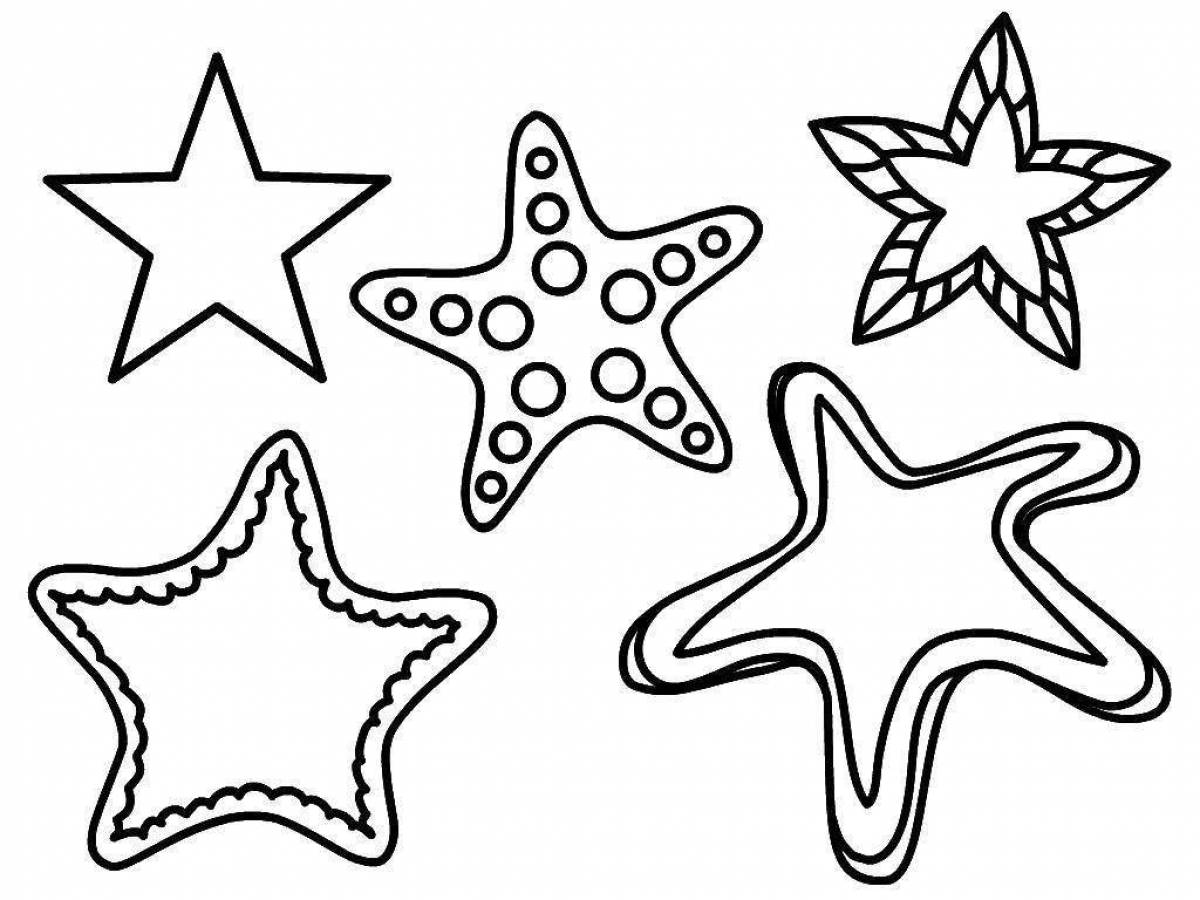 Изысканная раскраска звезды для детей