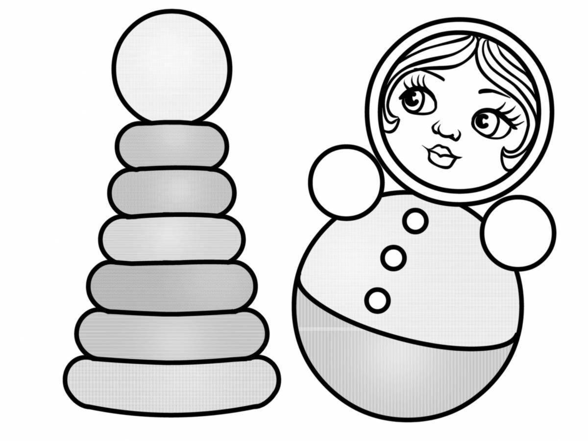 Bright coloring page 3 for girls