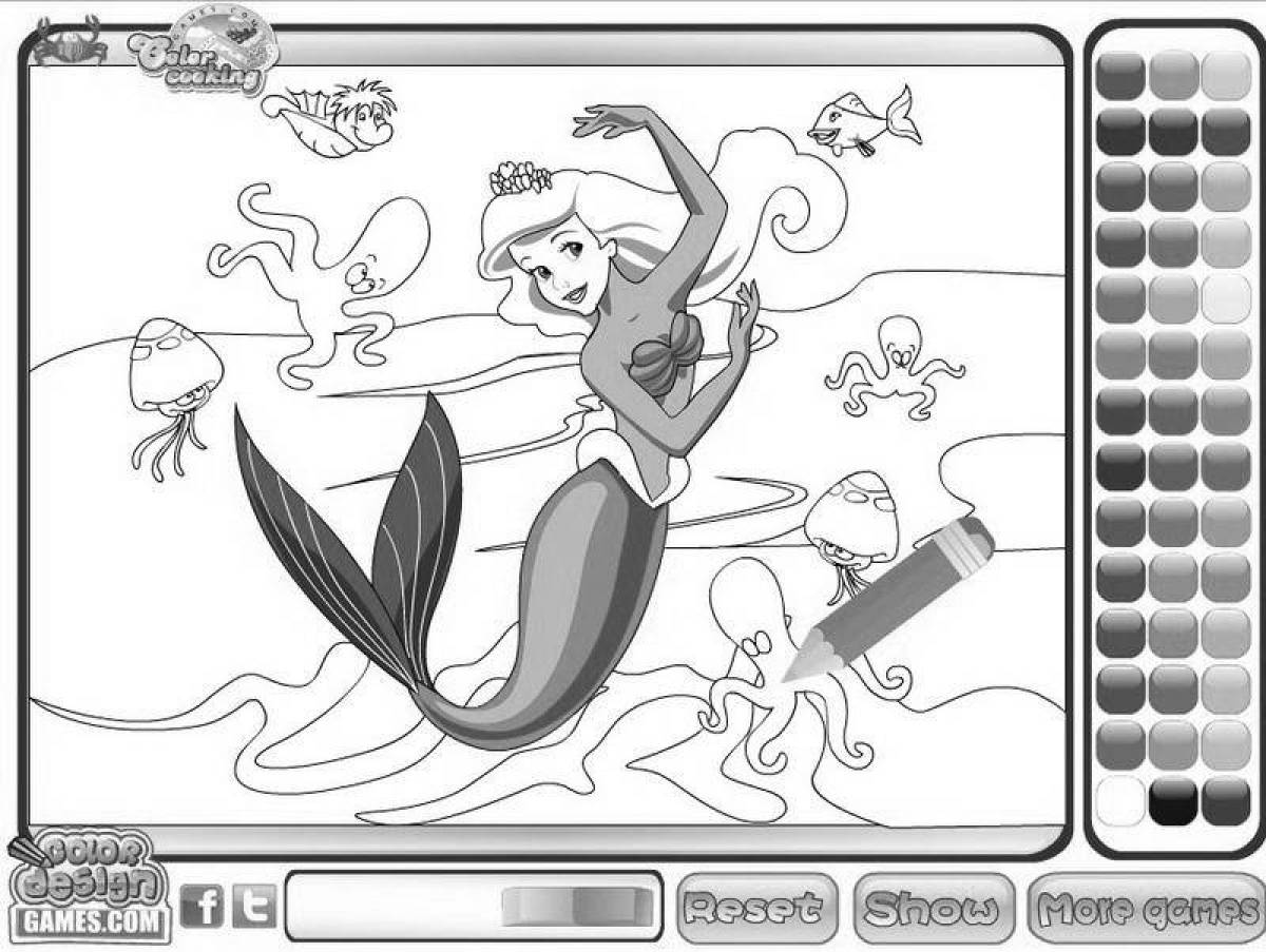 Color-frenzy coloring page flash games for girls