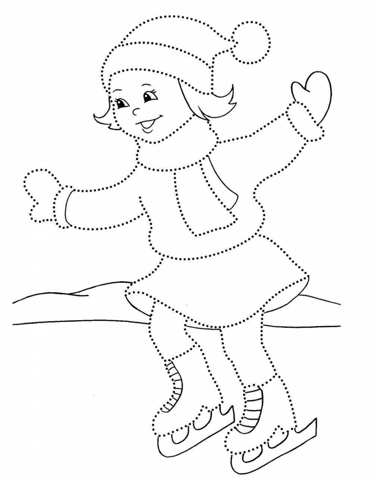 Fabulous coloring pages winter fun senior group