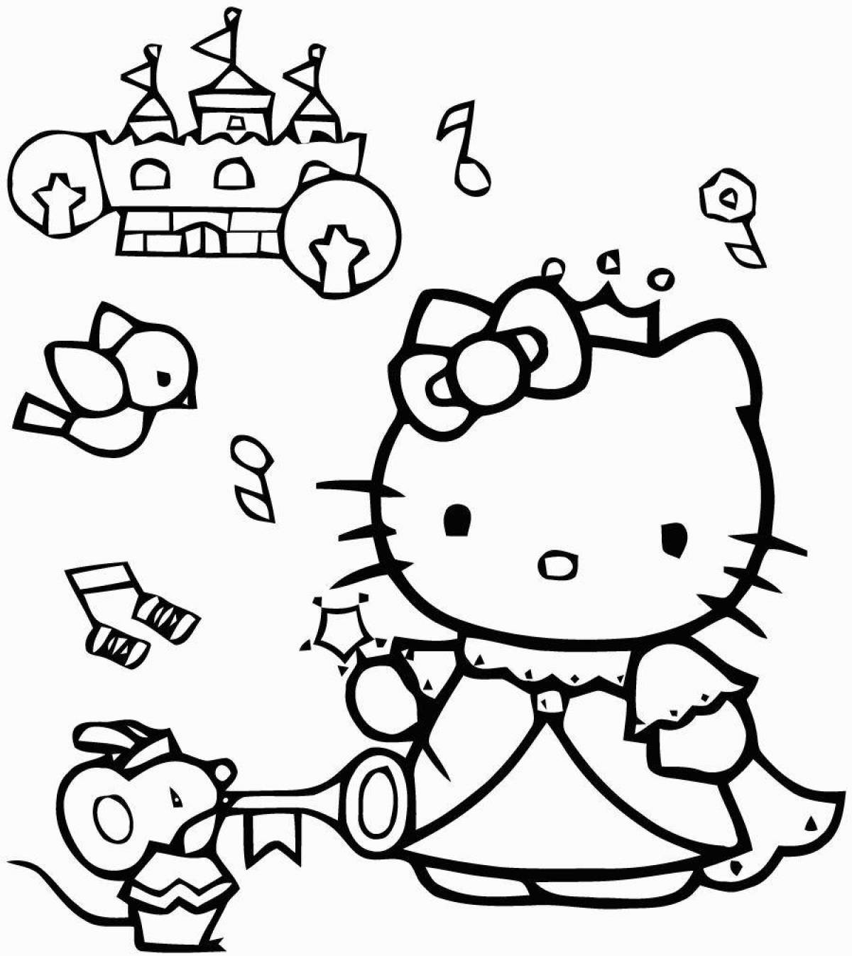 Awesome hello kitty coloring book