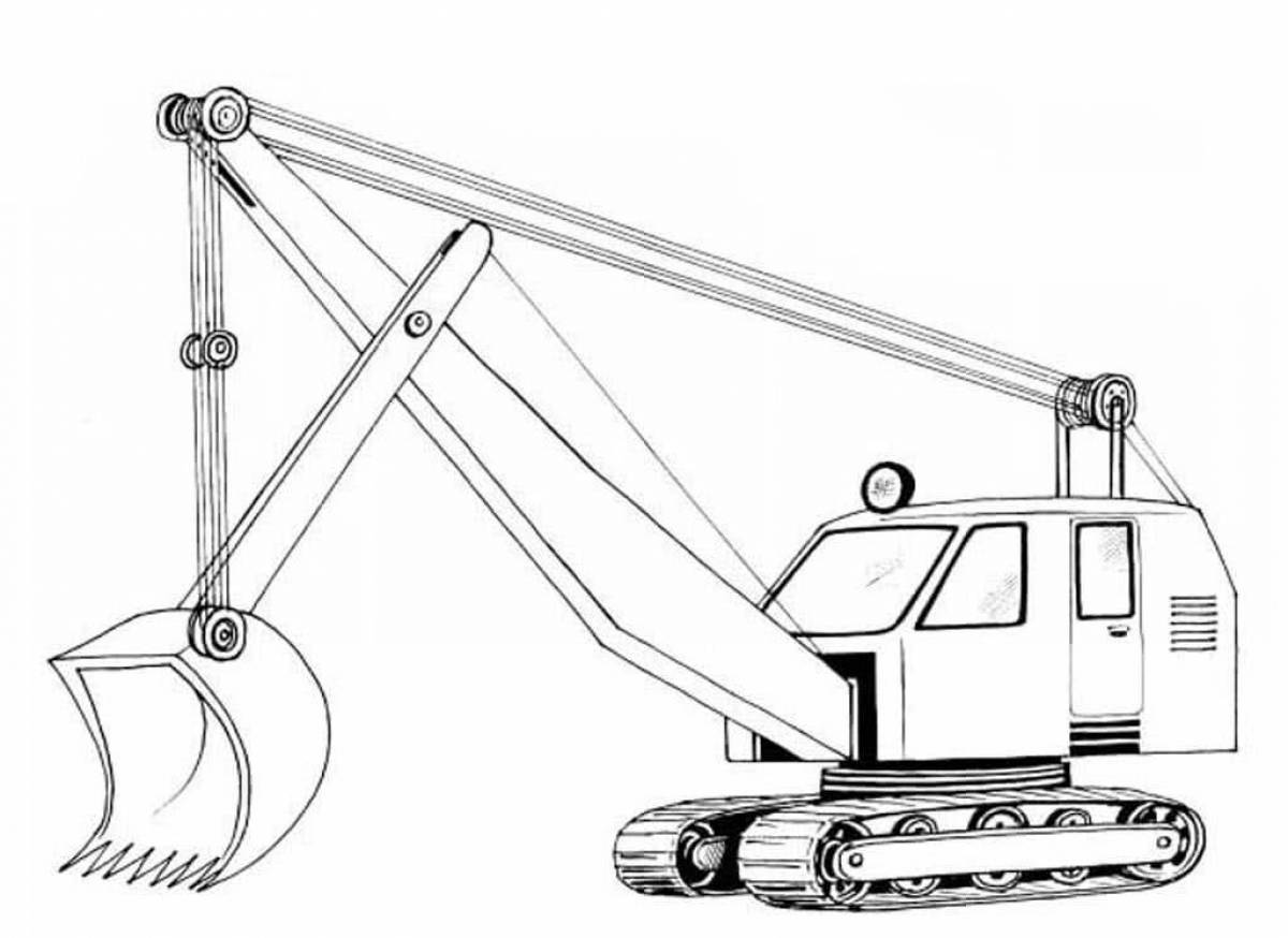 Adorable excavator coloring book for little students