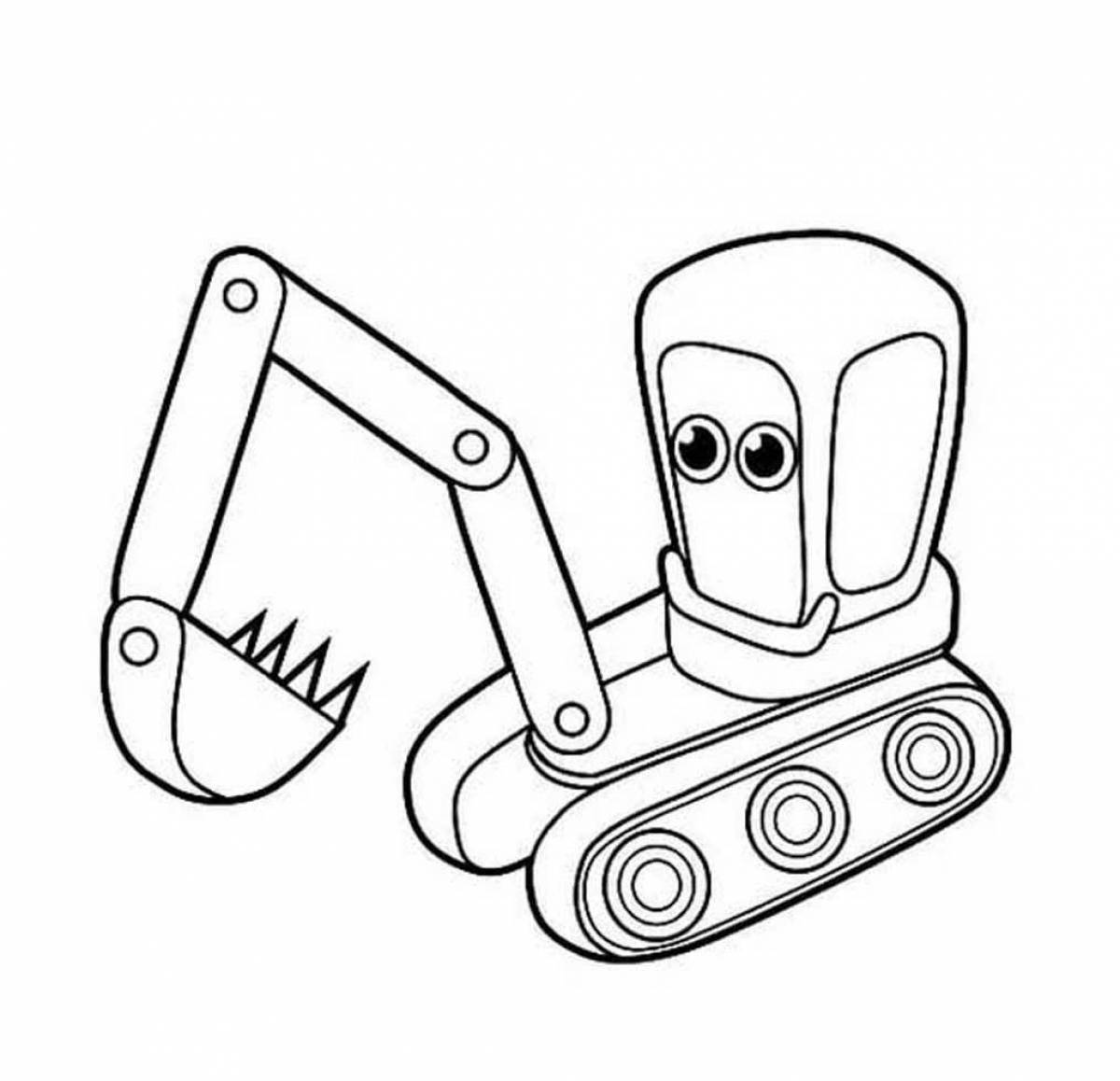 Awesome excavator coloring book for toddlers