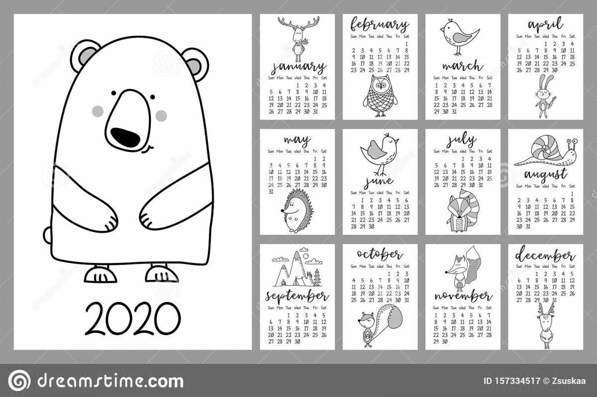 Раскраски Календарь на 2023 год для детей (28 шт.) - скачать или  распечатать бесплатно #4440