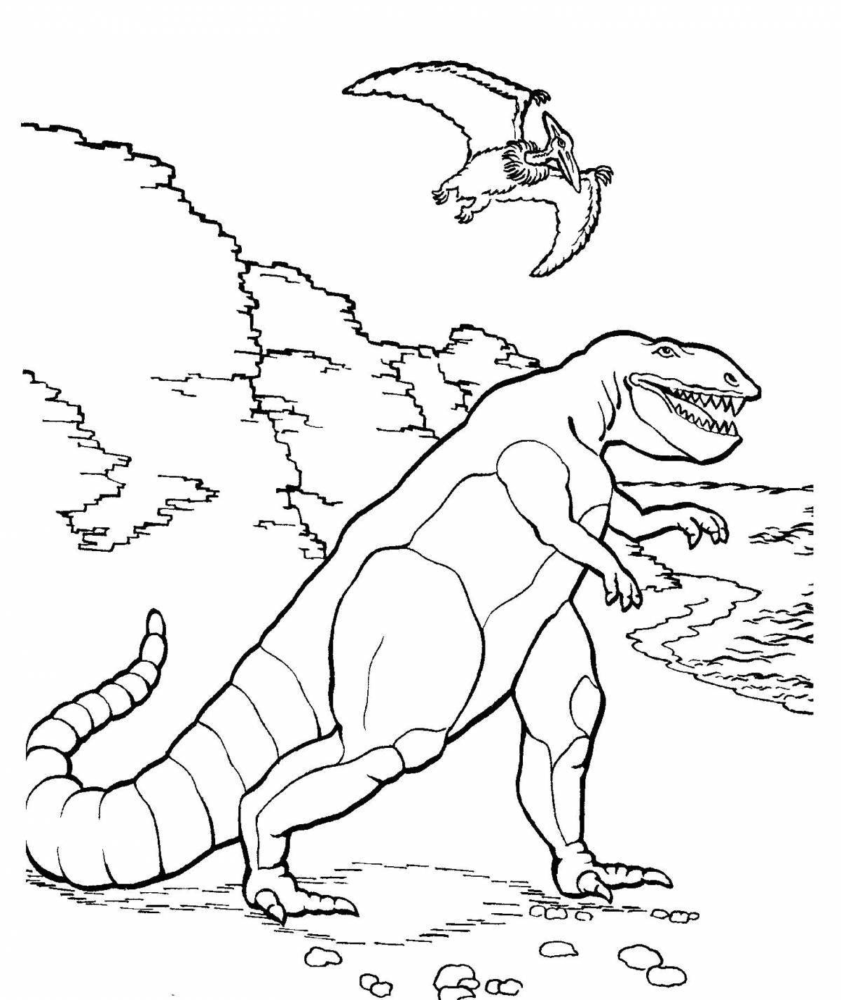 Dazzling Tarbosaurus Coloring Page