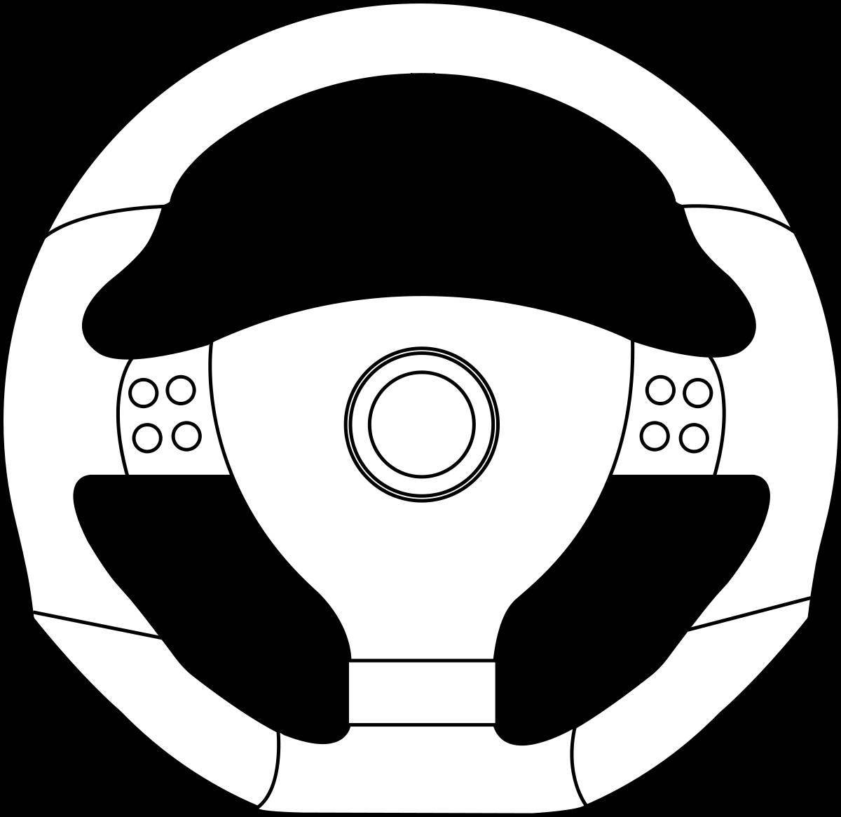 Gorgeous steering wheel coloring page