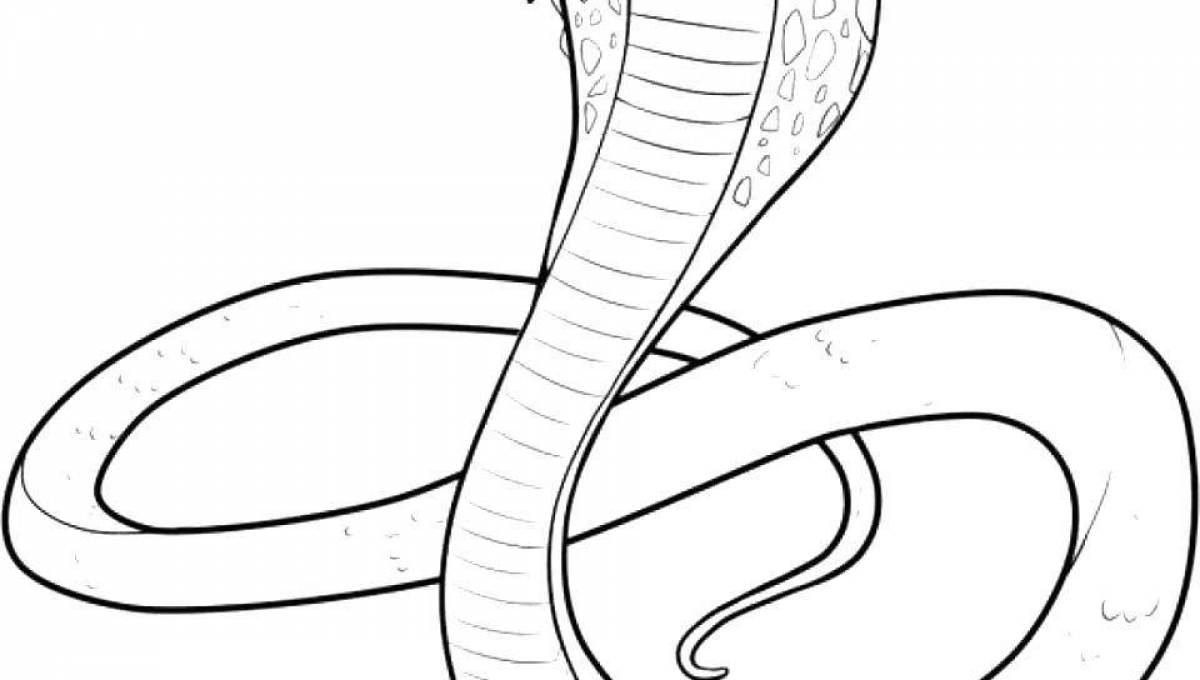 Элегантная раскраска кобра
