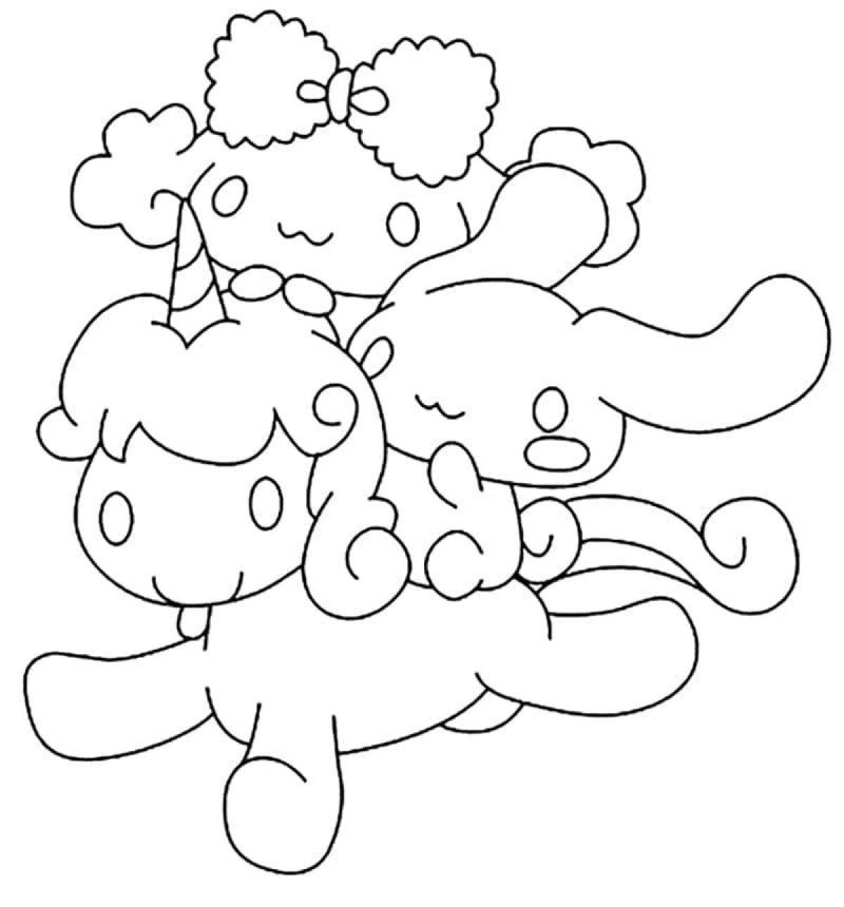 Nice cinnamon bun coloring page