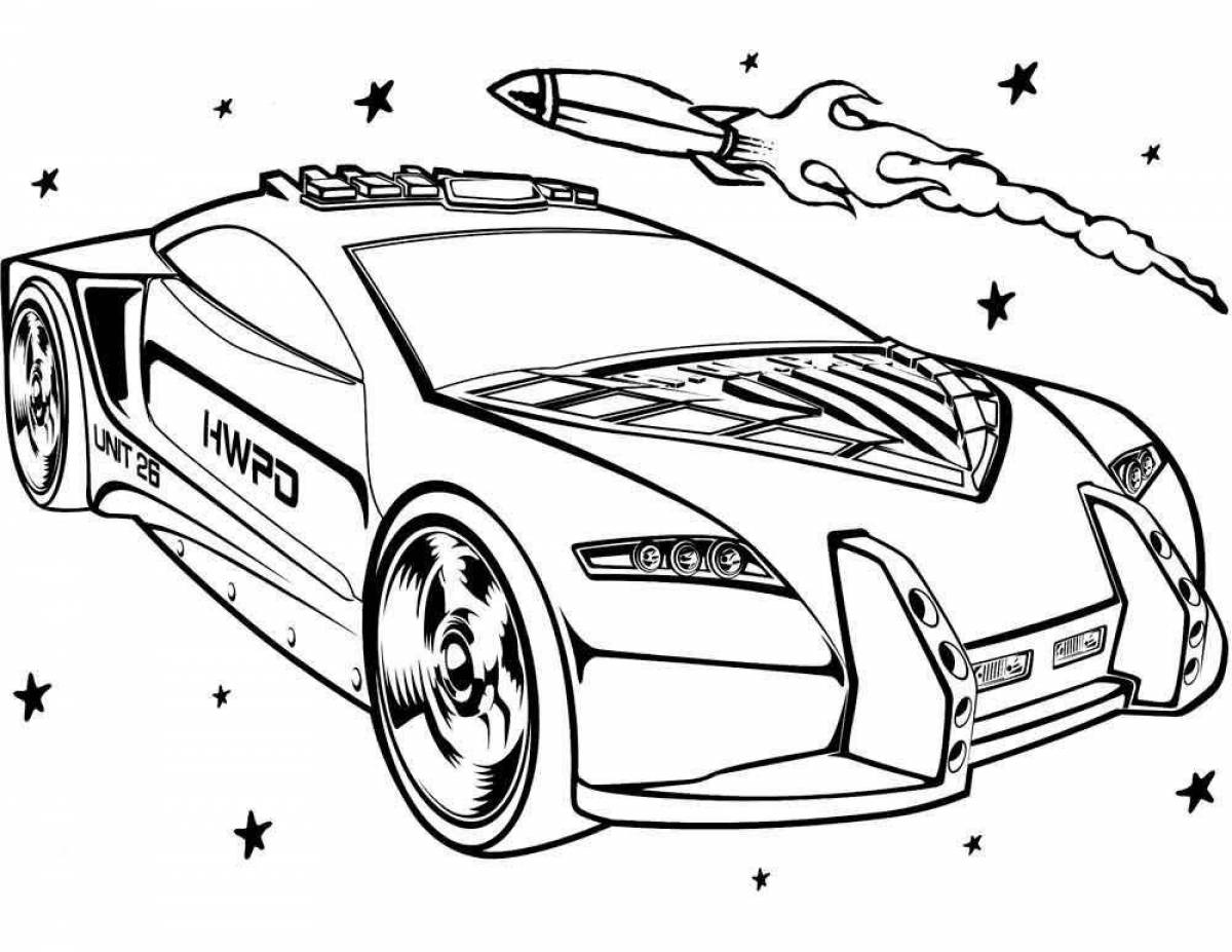 Bold cool cars coloring book