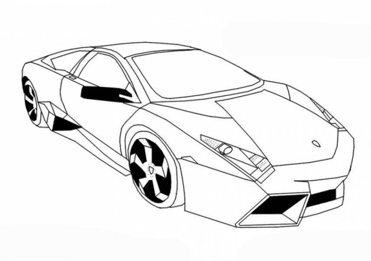 Lamborghini bright coloring book