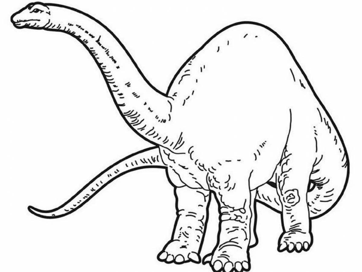 Раскраска игривый брахиозавр