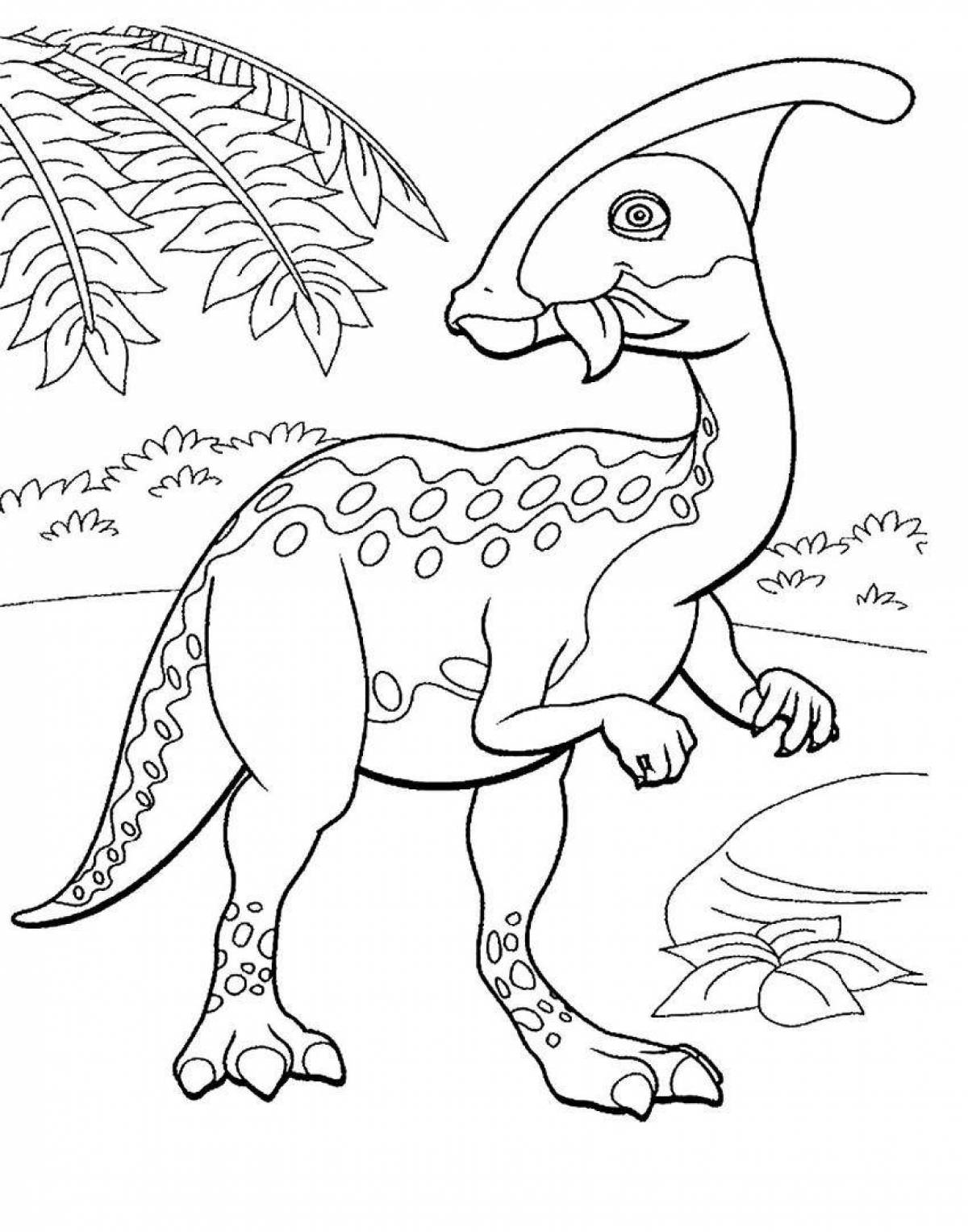 Coloring page bizarre parasaurolophus