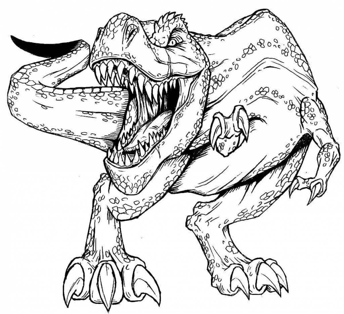 Coloring page magnificent allosaurus