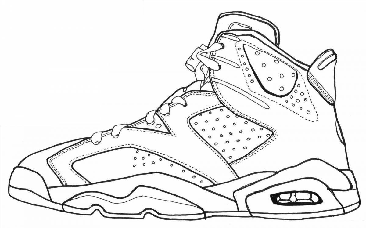 Amazing nike sneakers coloring page