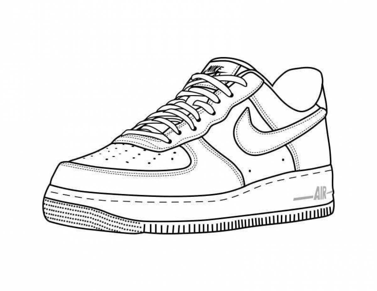 Attractive coloring of nike sneakers