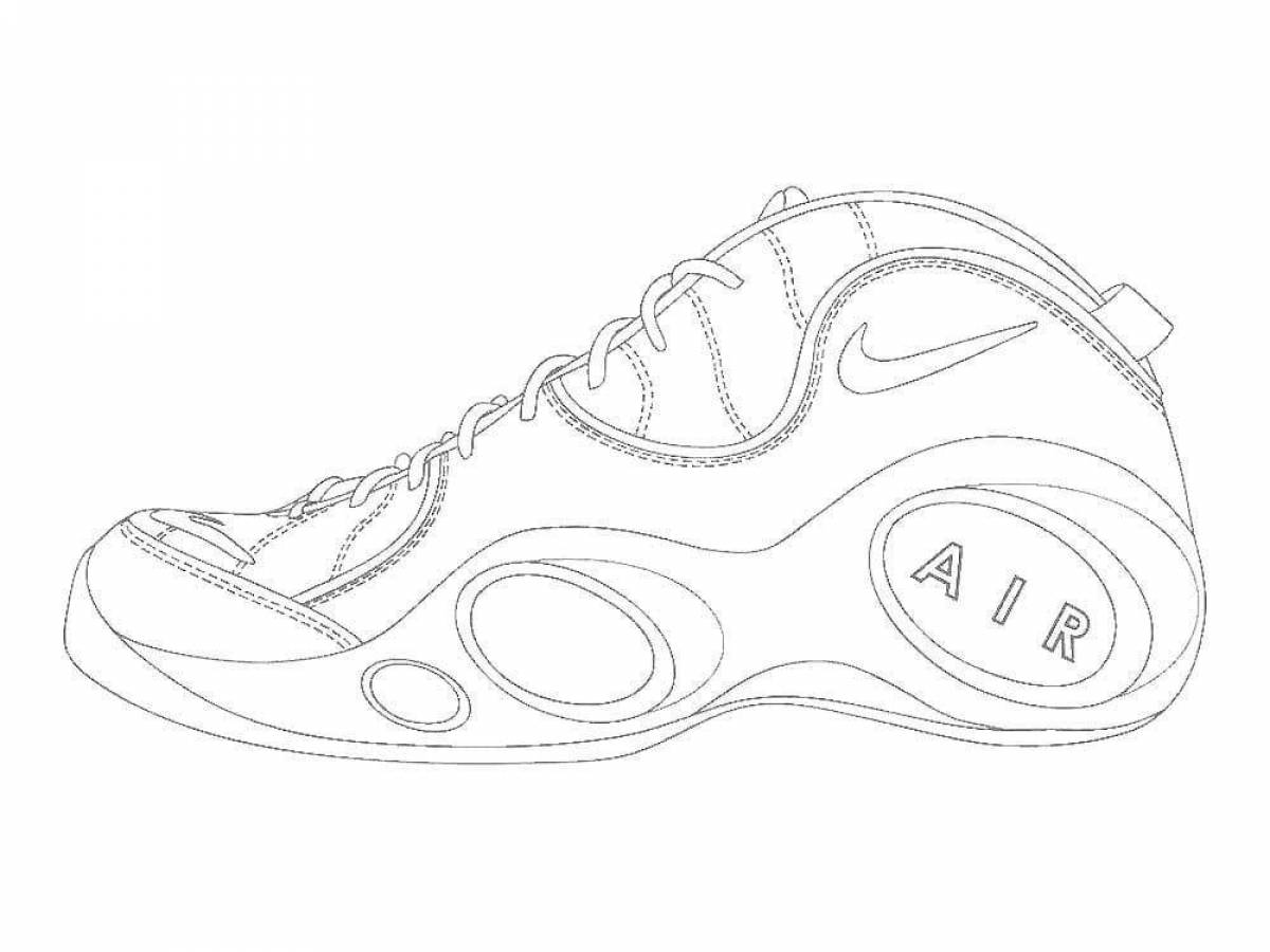 Shiny nike coloring page