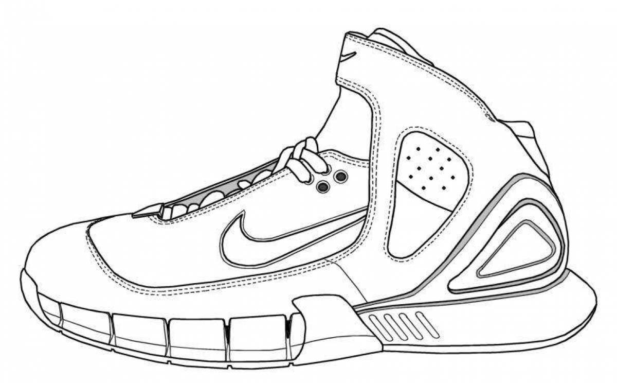 Colouring great nike sneakers