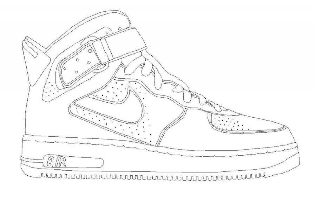 Nike fabulous sneakers coloring page