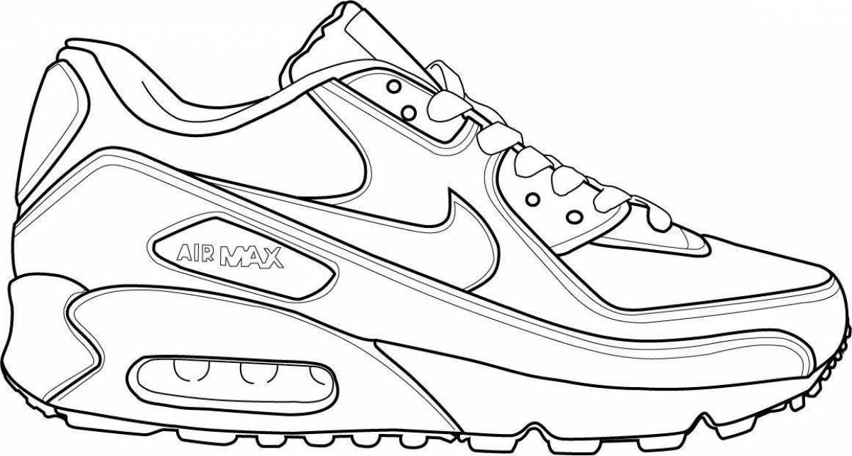Coloring page exquisite sneakers nike