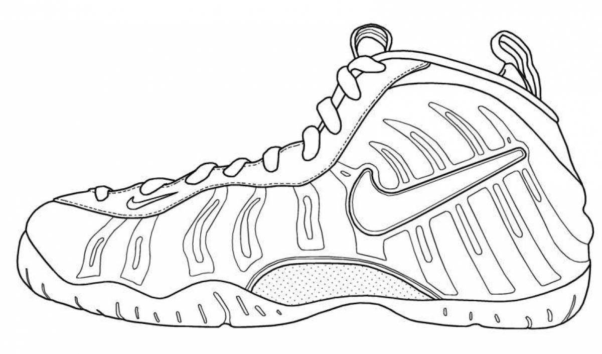 Coloring page adorable nike sneakers
