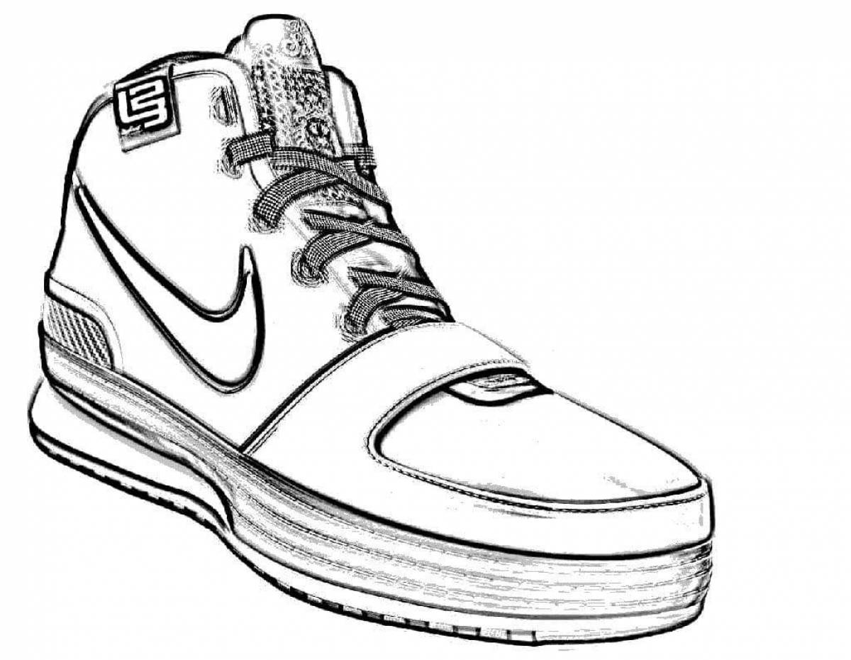 Charming coloring of nike sneakers