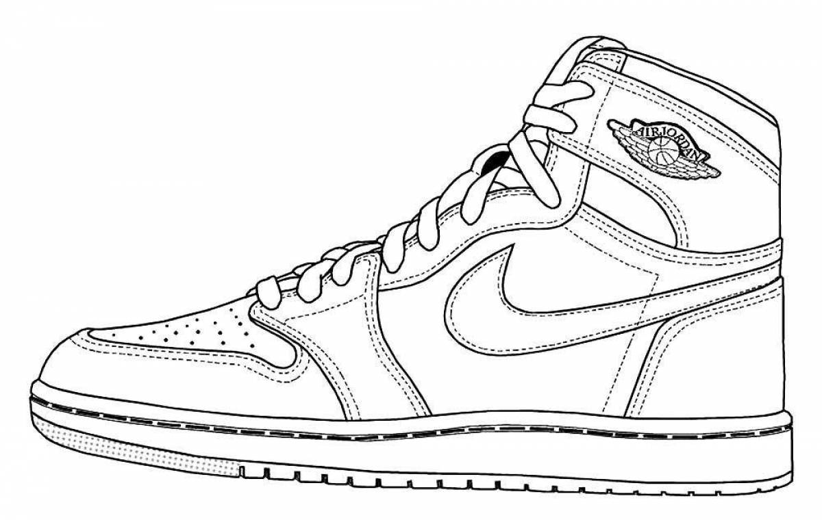 Intriguing nike coloring page