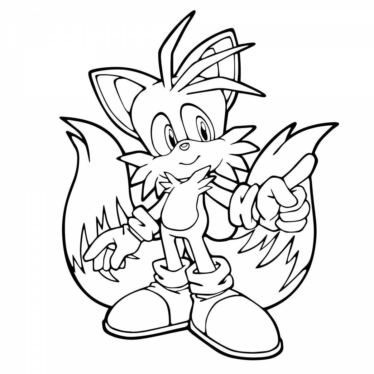 Анимированная раскраска sonic hedgehog