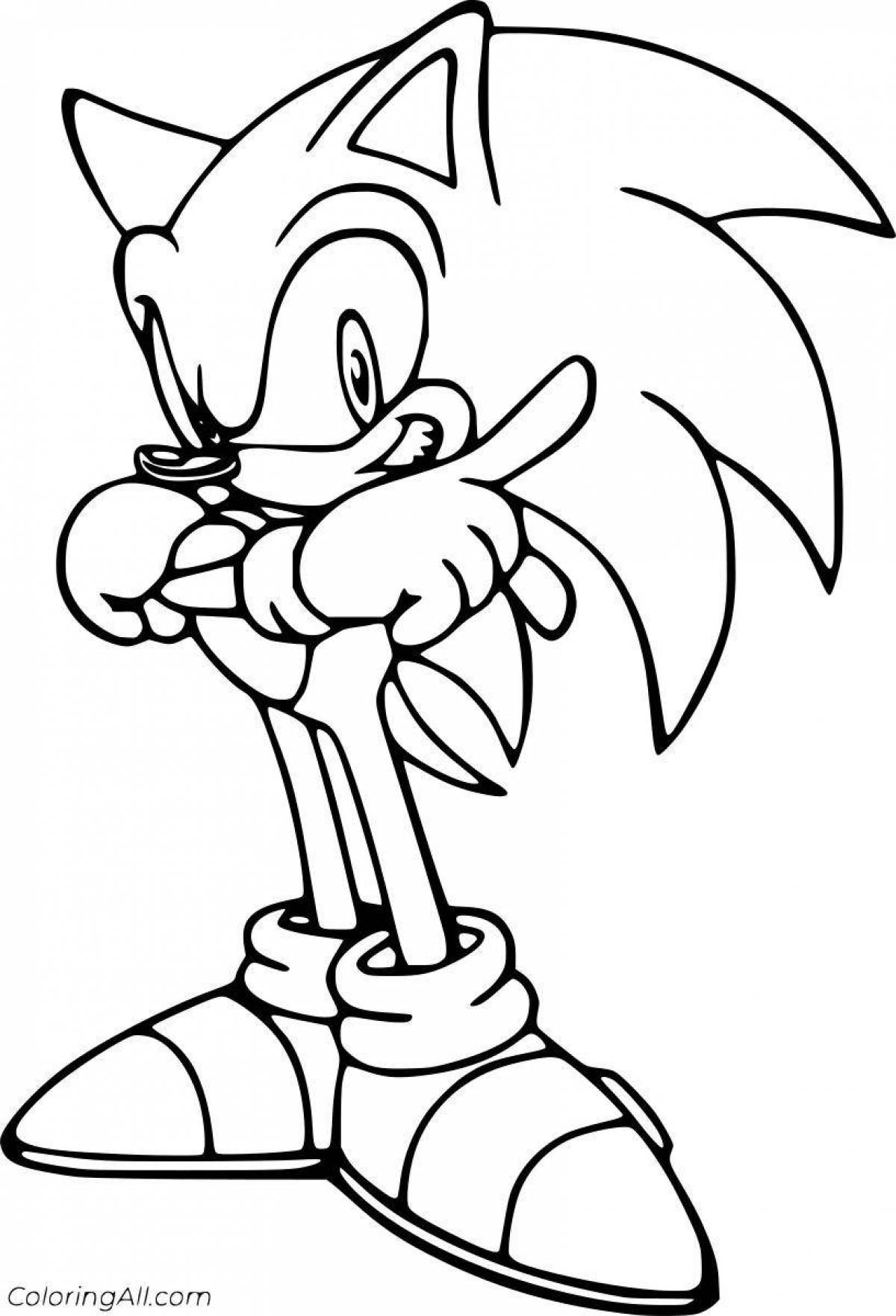 Charming sonic hedgehog coloring book