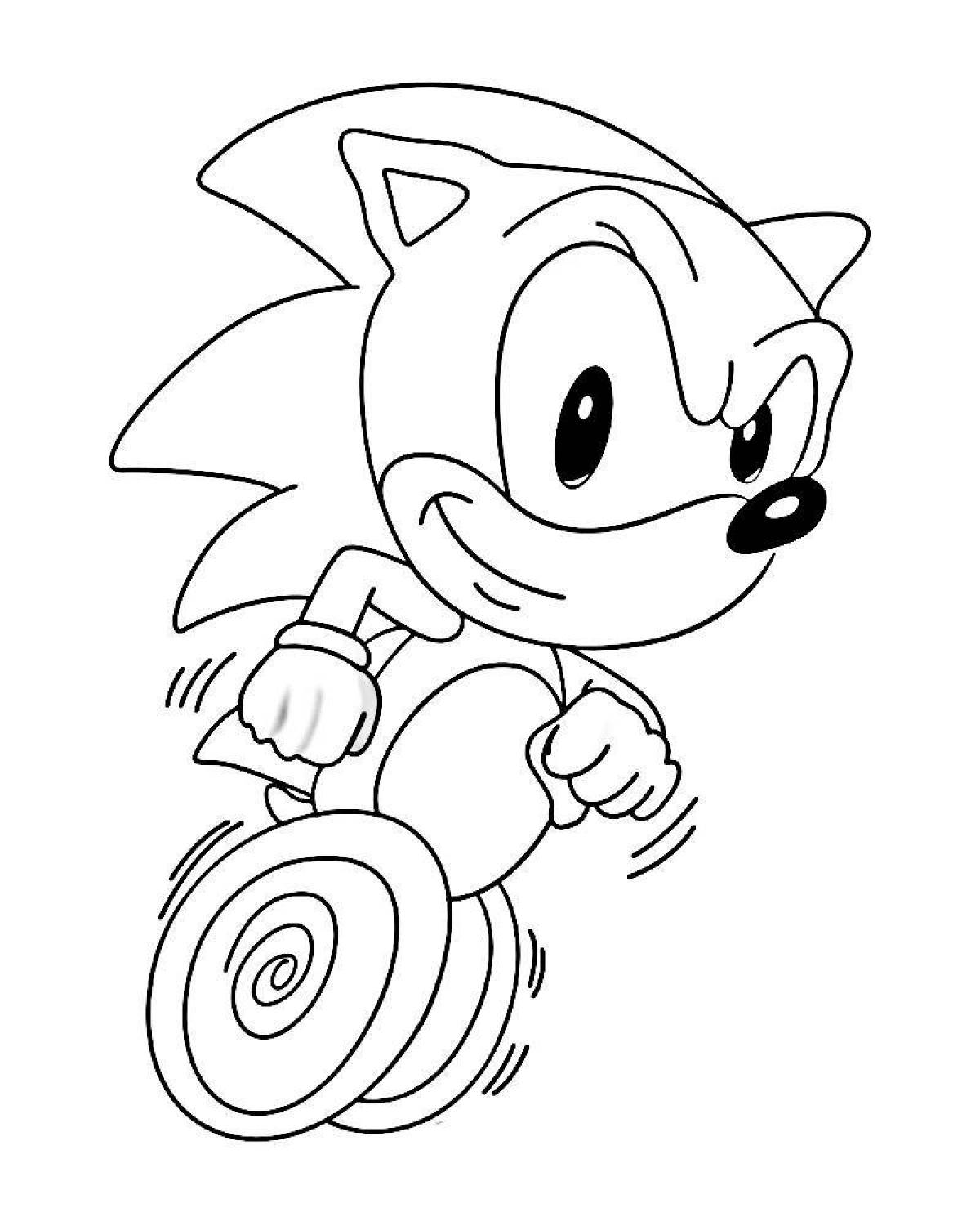 Fantastic coloring sonic hedgehog