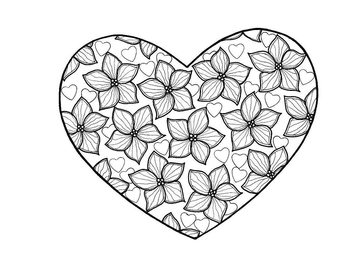 Coloring funny heart