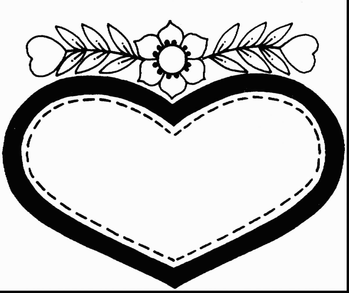 Glorious heart coloring picture
