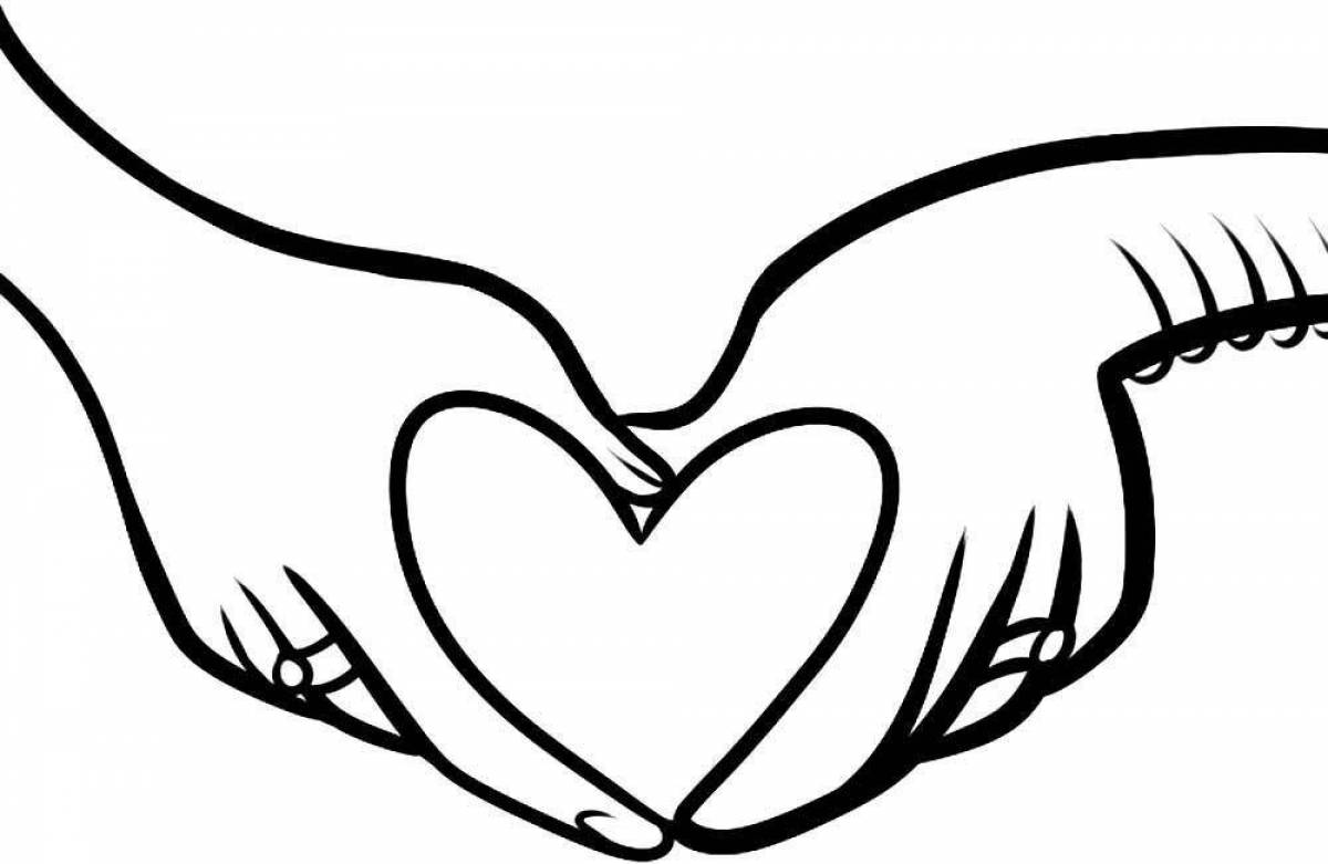 Blissful heart coloring picture