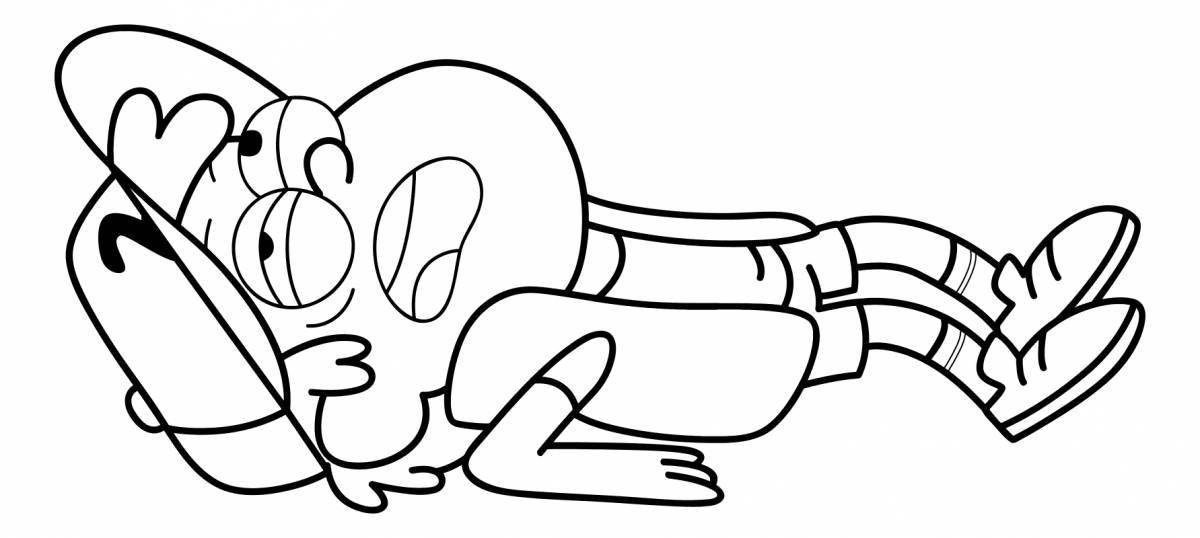 Huggy waggie coloring page