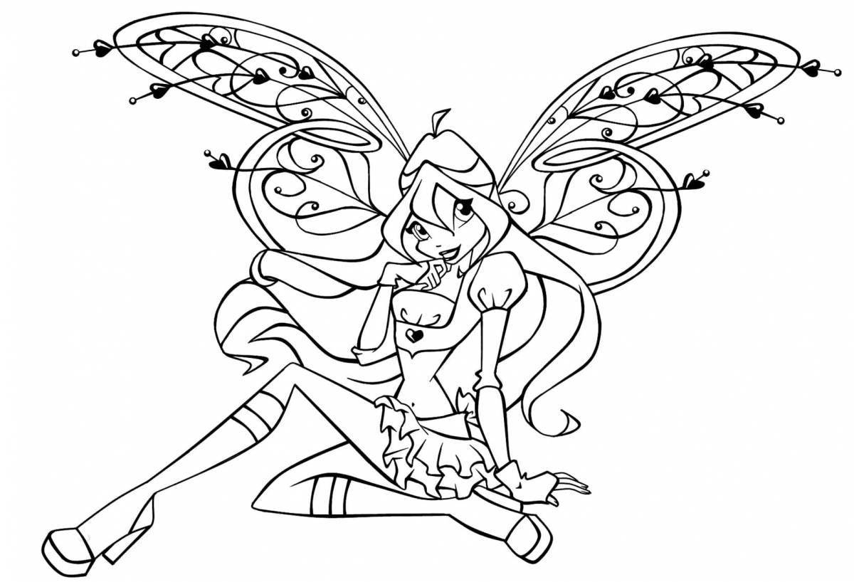 Adorable winx girls coloring book