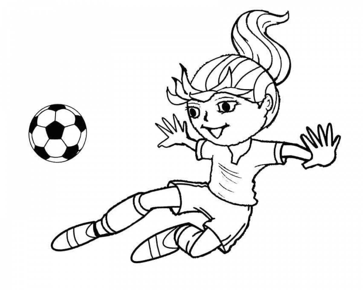 Colorful football coloring book for kids