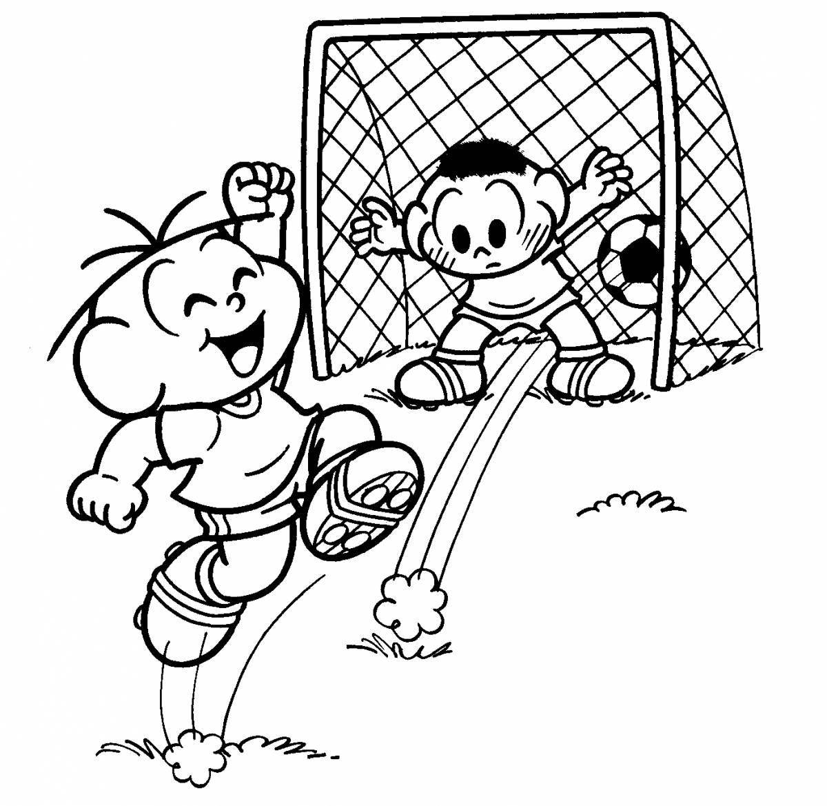 An entertaining football coloring book for kids