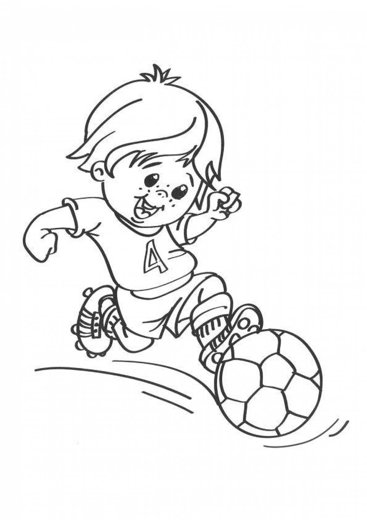 Great football coloring book for kids