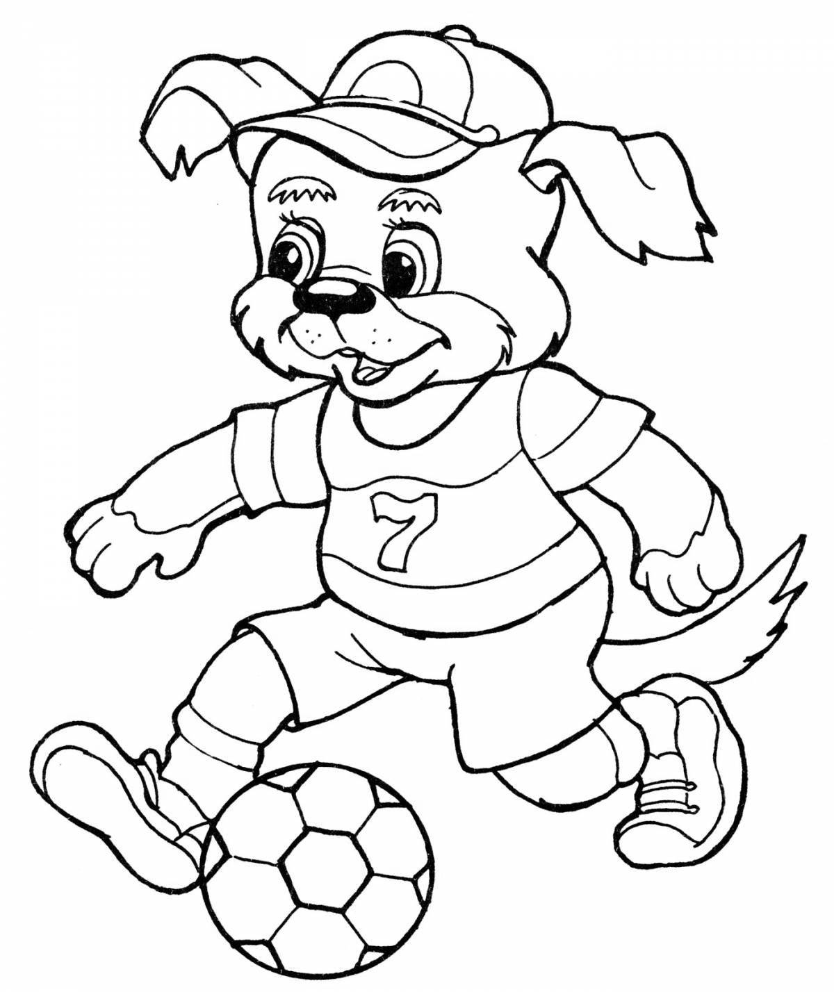 Adorable football coloring book for kids