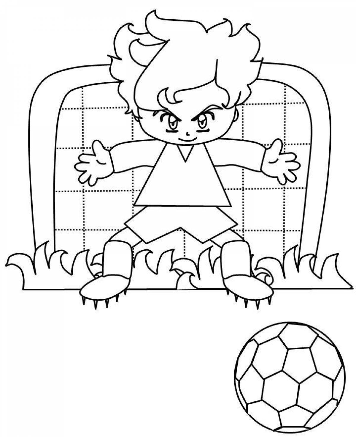 Dynamic football coloring book for kids