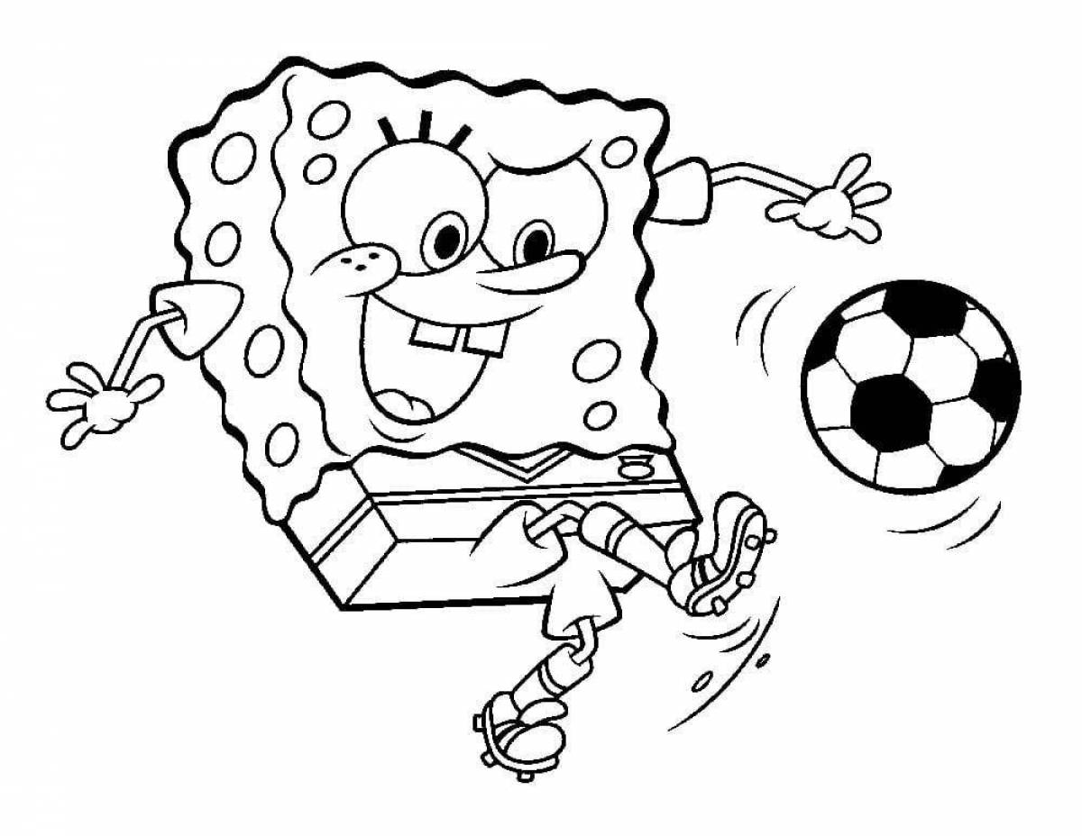 Attractive football coloring book for kids