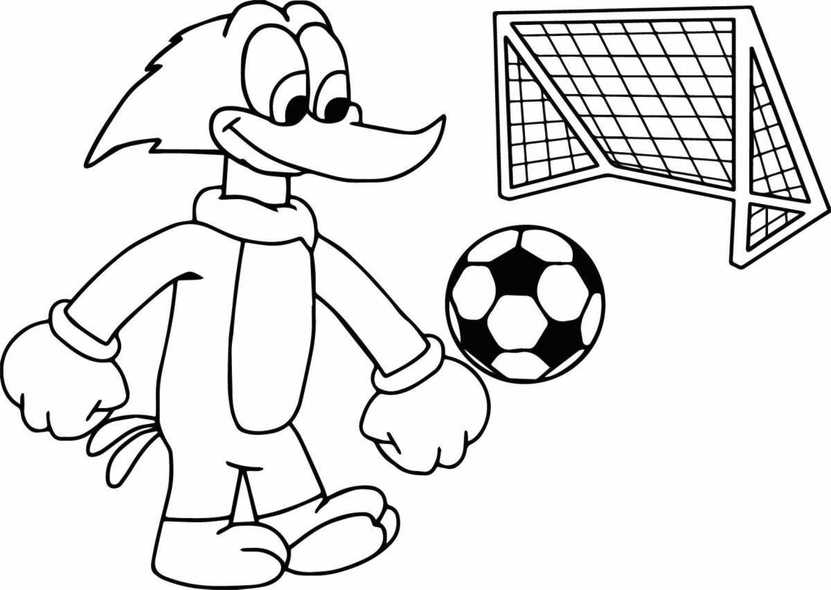 Cute football coloring book for kids