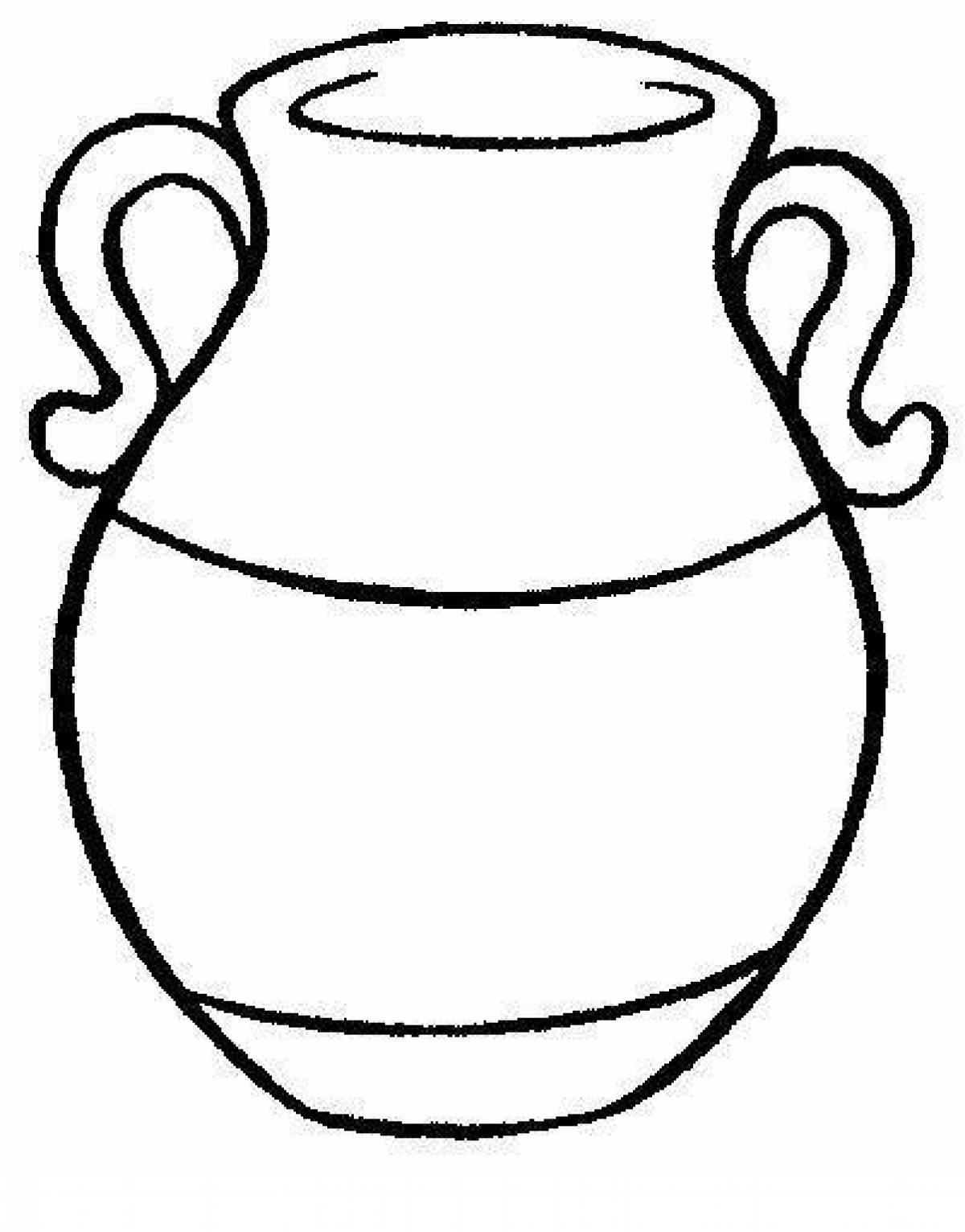 Shining Jug Coloring Page for Toddlers